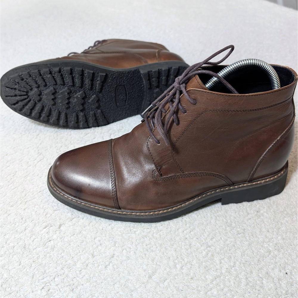 CALTO Y41081‎ 3.2 Inch Height Increase Elevator Dark Brown Lace Up Boot 9.9/10